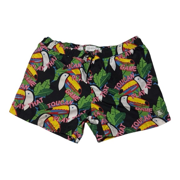 Topman Multicolor Toucan Print Shorts - Picture 1 of 4